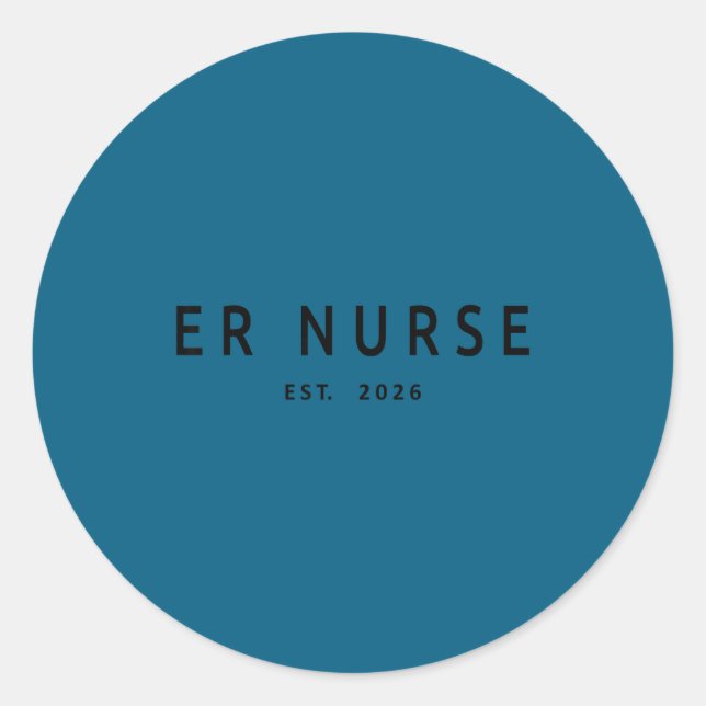 Notfallkrankenschwester 2026 Notfall Runder Aufkleber (Vorderseite)