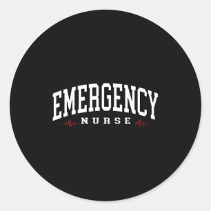 Notfallkrankenschwester Notaufnahme Notfall Raum Runder Aufkleber