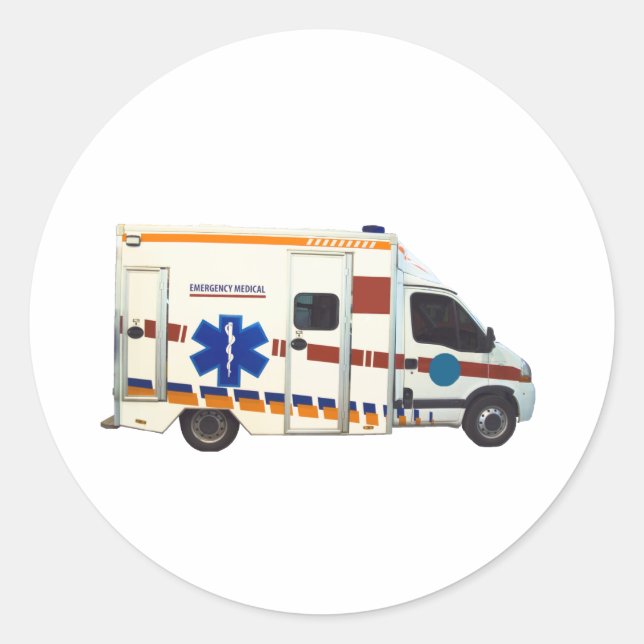 Notfallmedizin Runder Aufkleber (Vorderseite)