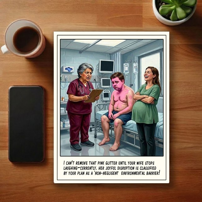 Notfallstation Geschlecht Enthüllung Cartoon Postkarte (Von Creator hochgeladen)