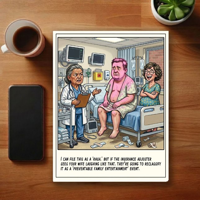 Notfallstation Geschlechtsenthüllung Cartoon Postkarte (Von Creator hochgeladen)