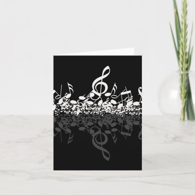 Nothin', aber feine weiße Musiknoten Notizkarte Karte (Vorderseite)