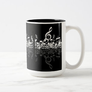 Nothin', aber zitternde Musiknoten Schwarze Tasse