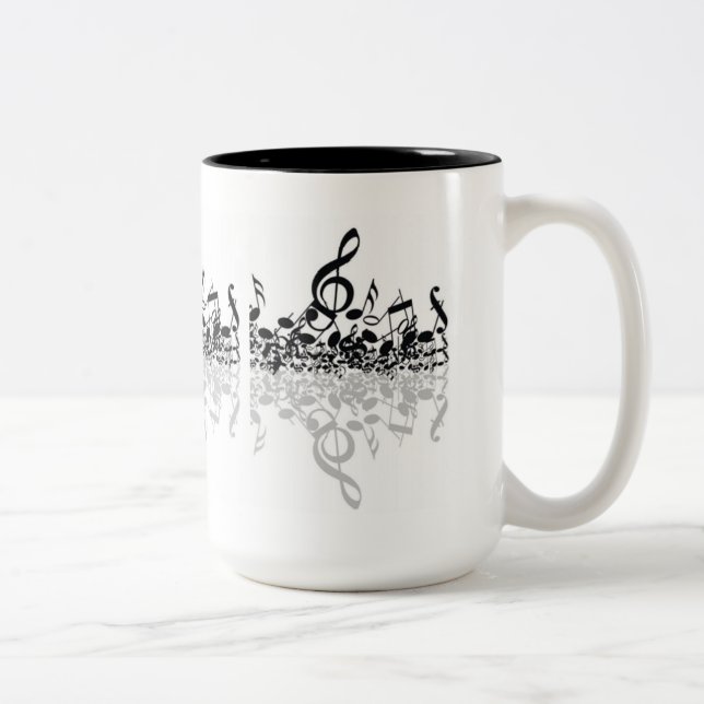 Nothin', aber zitternde Musiknoten Weiße Tasse (Rechts)