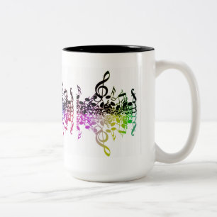 Nothin' but Treble Rainbow Musiknotens Tasse