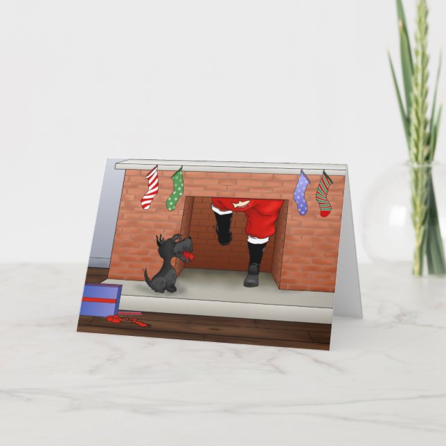 Nothin' Hintern A Scottie Christmas Feiertagskarte (Vorderseite)