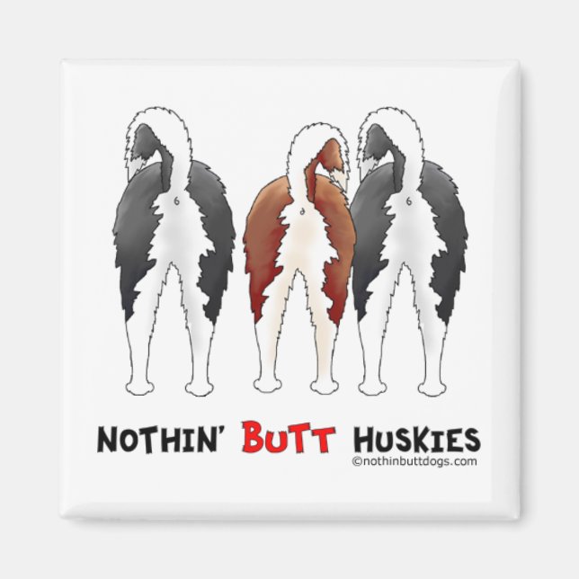 Nothin' Hintern Huskieses Magnet (Vorne)