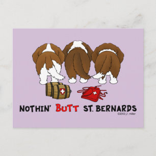Nothin' Hintern St. Bernards Postkarte
