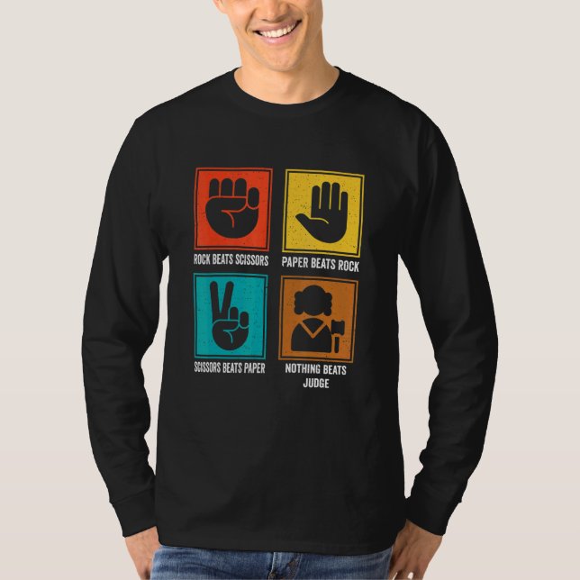 Nothing Beats Judge Cool Arbitrator Jury Justice L T-Shirt (Vorderseite)
