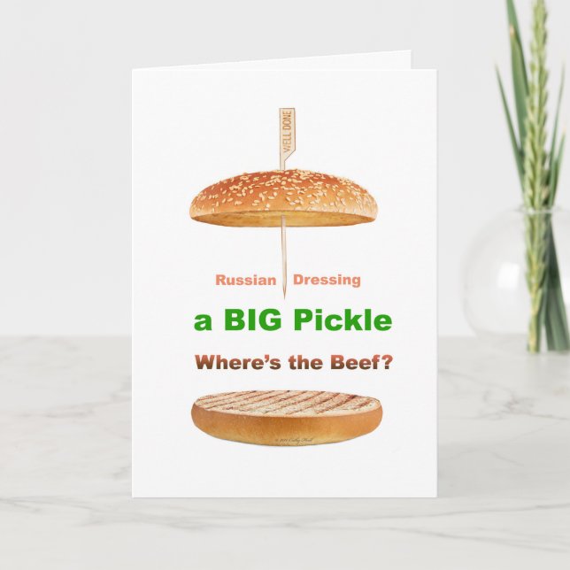 Nothing Burger Deluxe Geburtstagkarte Feiertagskarte (Vorderseite)