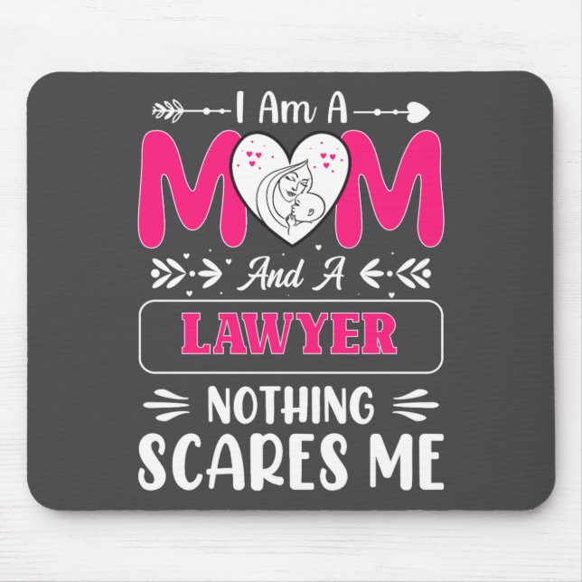 Nothing Es Me Funny Lawyer Mom Quote  Mousepad (Vorne)