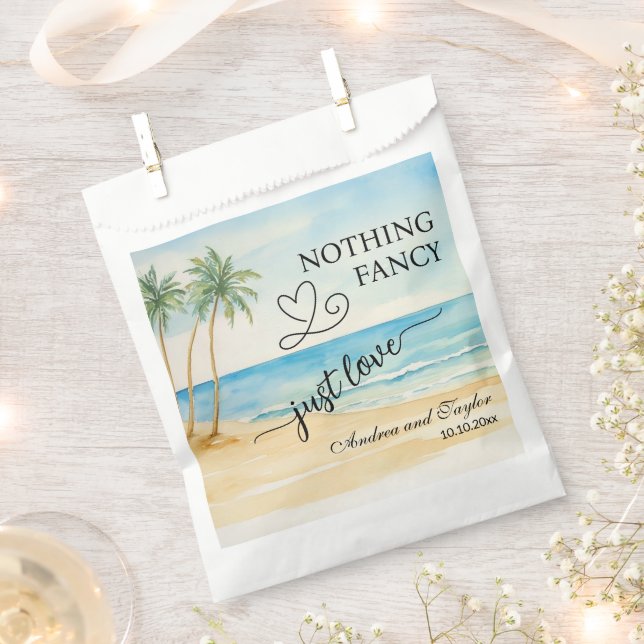 Nothing Fancy Just Love Elegant Wedding  Geschenktütchen (Ausgeschnitten)