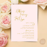 Nothing Fancy Just Love, Modern Wedding Dinner Einladung<br><div class="desc">Elegantly announce your happily ever after with our modern classy wedding elopement reception dinner celebration invitation card, with card title "Nothing Fancy, Just love". Tailored for couples continuing their love story, this invitation strikes a perfect balance of sophistication and charm, setting the scene for an unforgettable event. Featuring a modern...</div>