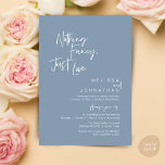 Nothing Fancy Just Love, Modern Wedding Reception Einladung<br><div class="desc">Elegantly announce your happily ever after with our modern classy wedding elopement reception dinner celebration invitation card, with card title "Nothing Fancy, Just love". Tailored for couples continuing their love story, this invitation strikes a perfect balance of sophistication and charm, setting the scene for an unforgettable event. Featuring a modern...</div>