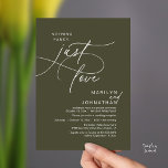 Nothing Fancy, Just Love, Romantic Wedding Dinner Einladung<br><div class="desc">Celebrate your love story with this elegant minimalist wedding invitation, designed with a refined sans font paired with delicate romantic elegant handwritten script. Perfect for couples who love modern romance, soft neutrals, and timeless typography, "Nothing Fancy, Just Love". Perfect for couples extending their joyous occasion, this invitation exudes sophistication with...</div>