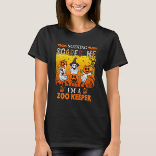 Nothing Scares Me I'm A Zoo Keeper Three Boo Ghos T-Shirt
