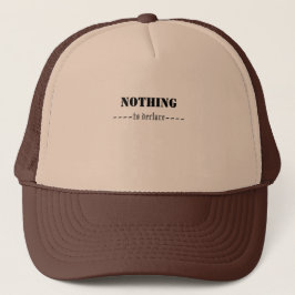 NOTHING TO DECLARE HAT TRUCKERKAPPE
