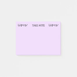 Notieren Sie sich Lila Musiknachrichten Post-it Klebezettel