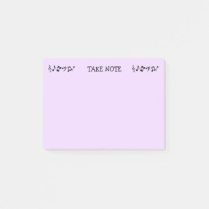 Notieren Sie sich Lila Musiknachrichten Post-it Klebezettel