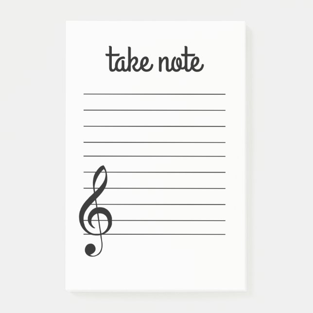 Notieren Sie sich musikalische Post-it-Notizen Post-it Klebezettel (Vorderseite)