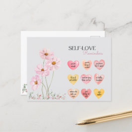 Notierungen für die Herz-Liebe-Affirmation von Ros Feiertagspostkarte