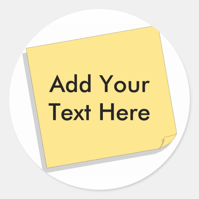 Notiz abschicken Hinzufügen Ihres eigenen Textes Runder Aufkleber (Vorderseite)