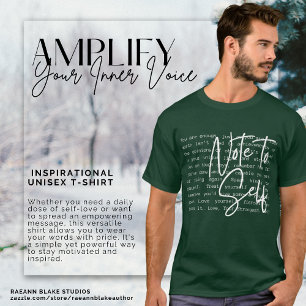 "Notiz an mich selbst" Inspirierendes Unisex T-Shi T-Shirt