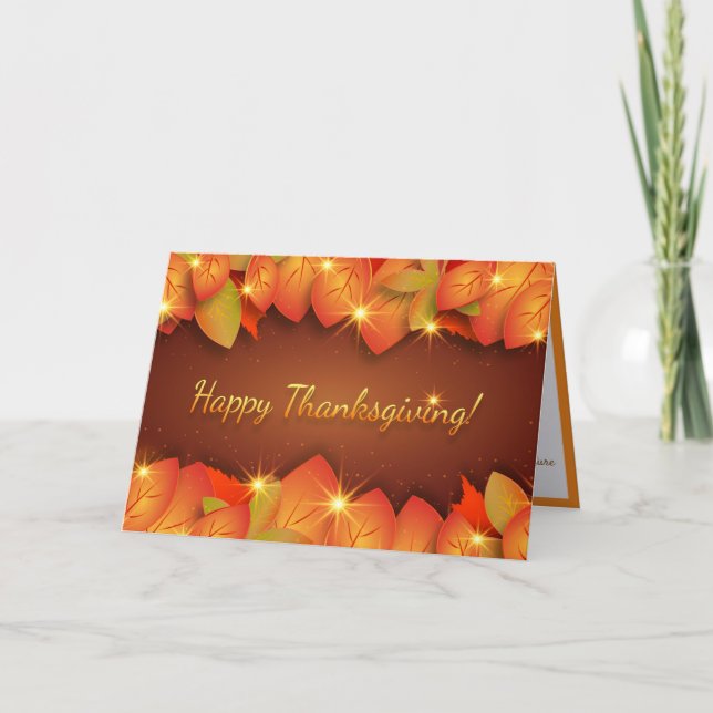Notiz für glückliche Thanksgiving-Feiertage Karte (Vorderseite)