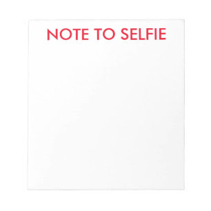 Notiz für Selfie-Schreibnotizblöcke Notizblock
