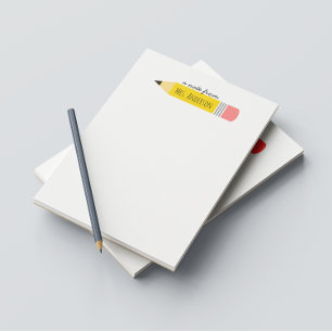 Notiz vom Lehrer Bleistift-Geschenk