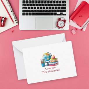 Notiz vom Lehrer Mitteilungskarte