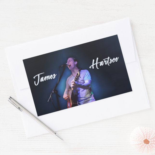 Notizblatt - James Hartsoe singt Rechteckiger Aufkleber (Umschlag)