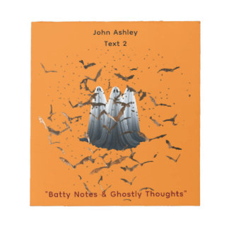 Notizblock "Batty Notes & Ghosted Thoughts"