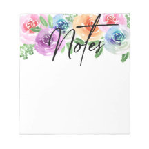 Notizblock für die Blume von Aquarellbildern