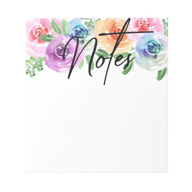 Notizblock für die Blume von Aquarellbildern (Vorderseite)