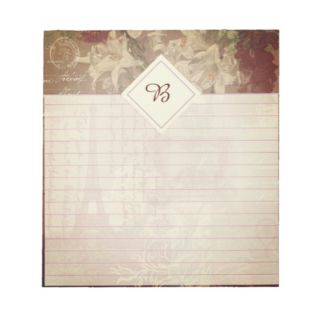 Notizblock in Paris (Vorderseite)