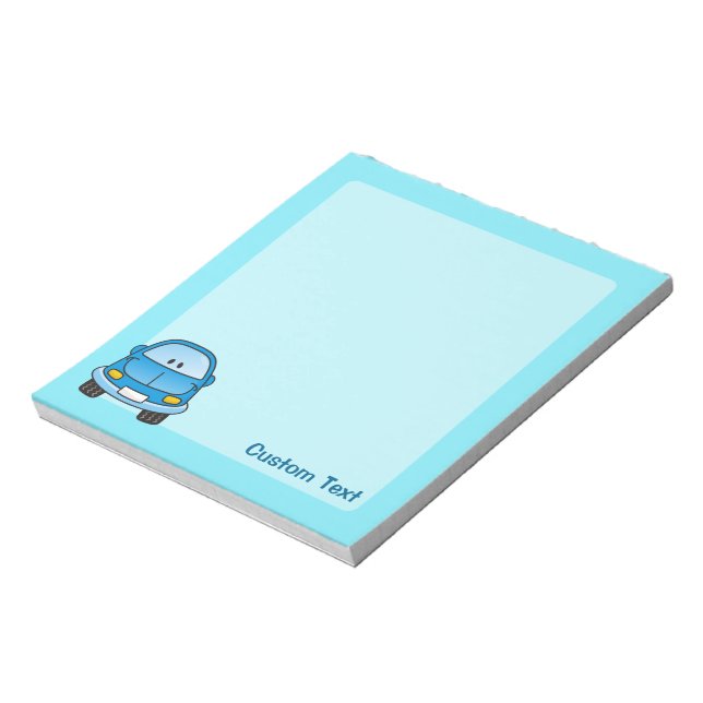 Notizblock mit blauem Cartoon (Rotiert)