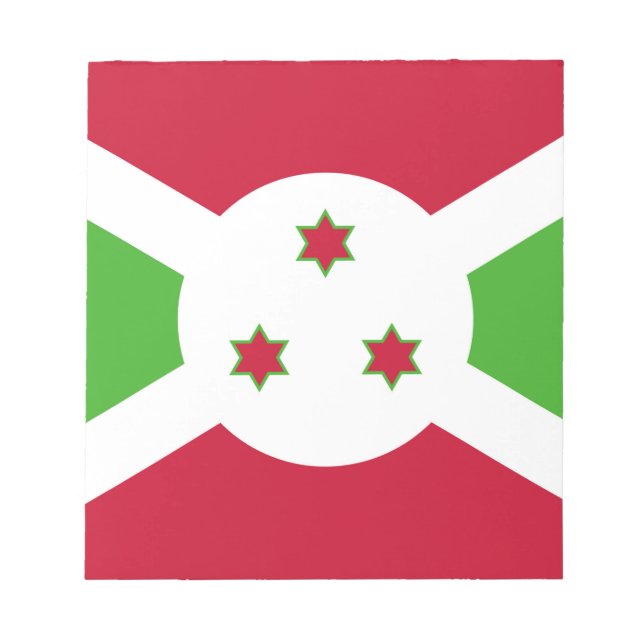 Notizblock mit der Flagge von Burundi (Vorderseite)
