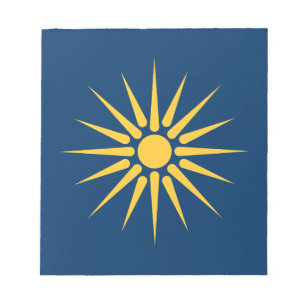 Notizblock mit Flagge von Makedonien, Griechenland