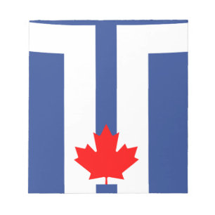 Notizblock mit Flagge von Toronto, Kanada
