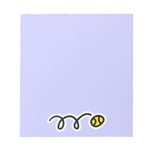 Notizblock mit süßem Tennisball-Design