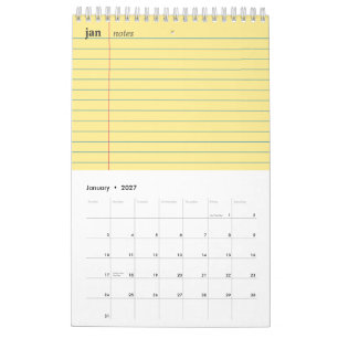 Notizblockpapier Gelb Liniiert Notizen Abschnitt Kalender