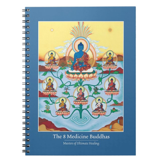 NOTIZBUCH 8 Medizin Buddha Notizblock (Vorderseite)