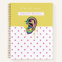 Notizbuch  Bunte Ohr-Illustration