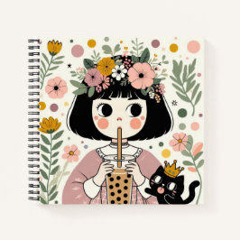 Notizbuch „Das kleine Mädchen mit dem Bubble Tea“