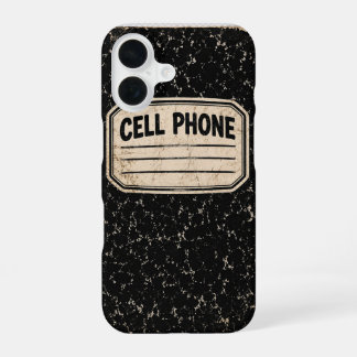 Notizbuch-Design für Mobiltelefon iPhone 16 Hülle