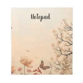 Notizbuch-Design inspiriert von der Natur. Notizblock