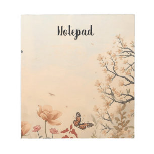 Notizbuch-Design inspiriert von der Natur. Notizblock