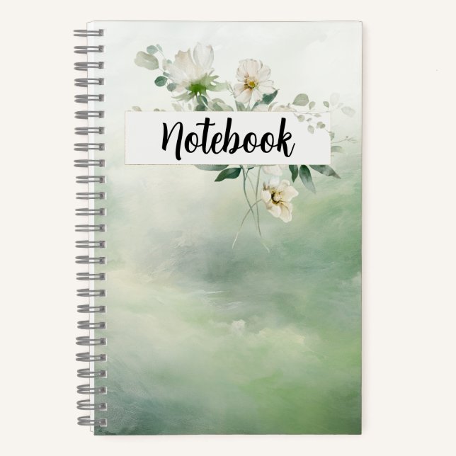 Notizbuch - Grüne Floral (Vorderseite)