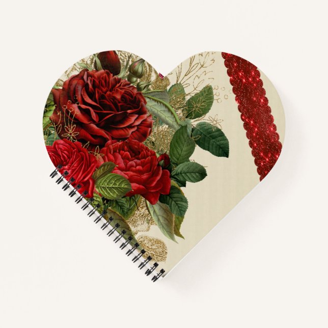 Notizbuch-Herz für Rose Notizbuch (Vorderseite)
